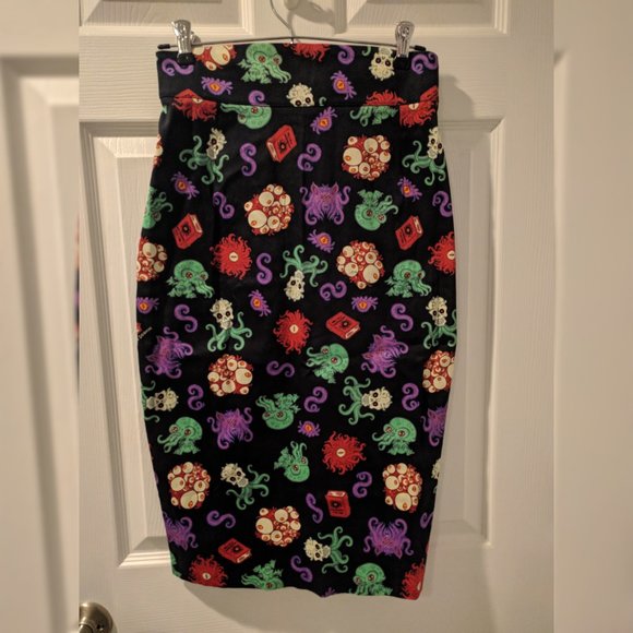 Laura Byrnes Dresses & Skirts - Laura Byrnes Little Monsters Cthulu Pencil Skirt